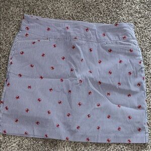 Attyre Blue and Red Patterned Mini Skirt